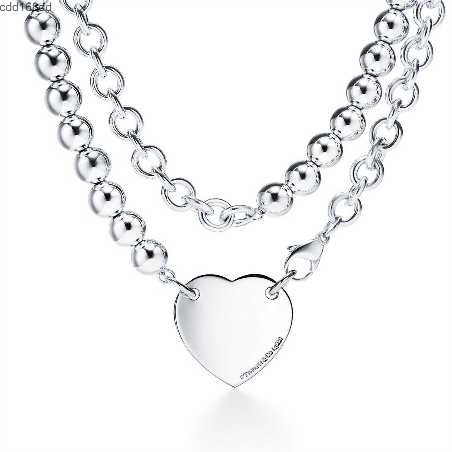 Colares pendentes de colares pendentes designer de marca nova qualidade 925 colar de prata esterlina Jóia de jóias L222011 Tiffaniess