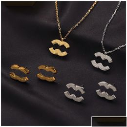 Colliers pendants Colliers pendants Collier Love Collier 18K Gold Plated Design High En Bijoux Long Chain 925 Sier Luxury Dhnko
