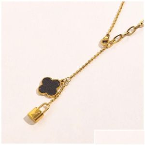 Colliers pendants Colliers pendants Collier de créateur coeur Love Clover Corde Chaîne CD Cuban Link Luxury Jewlerery Mens Chains Chrome Cry Dhrnb