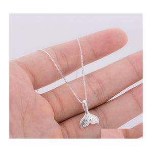 Hanger Kettingen Hanger Kettingen Fashio Sliver Leuke Sieraden Walvis Staart Vis Charme Voor Vrouwen Zeemeermin Hangers Verjaardagscadeauspendant Drop Delivery Dhgc6