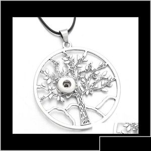 Colliers Pendentif Colliers Pendentifs Bijoux Pendentifs De Collier Snap Arbre Avec Chaînes Fit 12Mm Ou 18Mm Bouton Dff0562 Drop Delivery Otgsk