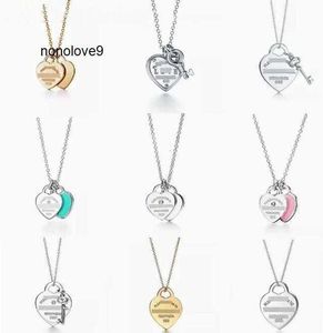 Hangertjes kettingen Kettingen Hangertjes kettingen Nieuwe Designer Liefde Hartvormig voor Goud Zilver S925 Oorbellen Bruiloft Verlovingscadeaus Mode-sieraden ketting