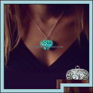 Pendentif Colliers Pendentif Colliers Pendentifs Bijoux Lueur Dans Le Noir Collier Coeur Creux Lumineux Pour Femme Petite Amie Fille Mo Ot8X9