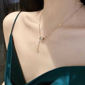 Hanger kettingen hanger kettingen titanium staal temperament net rode korte ketting sleutelbeen sleutelbeen Korean Girl Party Decoration ketting niet vervaagt