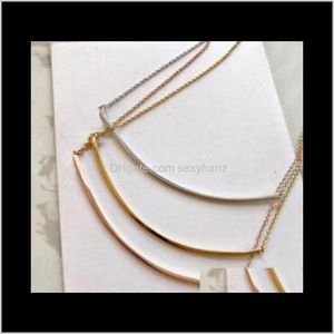 Hanger kettingen hangers druppel levering 2021 mode roestvrij staal goud smile ketting bijoux lady ontwerp vrouwen feest trouwliefhebbers gif