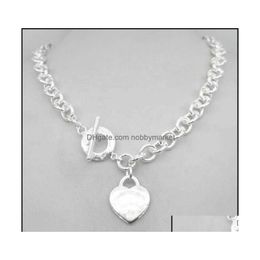 Colliers pendants Pendants Bijoux Design Womens Sier tf Style Collier Chaîne S925 Sterling Key Heart Love Oeuf Brand Chamme NEC H0918 DH 262S