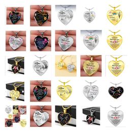 Colliers pendants pendentifs bijoux diamant pêche coeur de la fête des mères cadeaux Famille fille sœur Collier Collier Drop délivre dhgarden dhb07