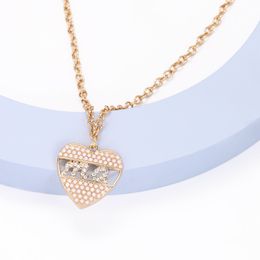 Collares colgantes colgantes joyas diamantes de durazonos corazón día de la madres al día de la familia hija hermana collar de cristal entrega de caída 2021 otzhy