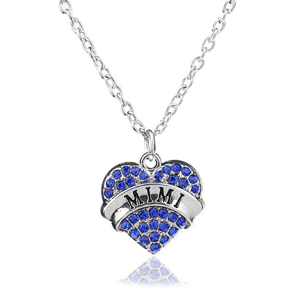 Colliers de pendentif pendentifs bijoux diamant pêche coeur de la fête des mères cadeaux fille fille soeur sœur Collier Drop livraison 2021 otgh9