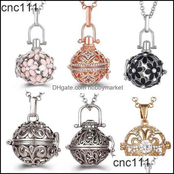 Pendentif Colliers Pendentifs Bijoux Factory Outlet Collier de marque de luxe Mexique Carillon Musique Angel Ball Caller Médaillon Vintage Grossesse Arom