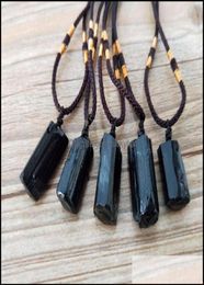 Colliers pendants pendentifs bijoux mode femmes noire énergétique tourmaline en pierre collier cristal gemme spécimemendant gouttes livraison 3609541