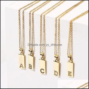 Hanger kettingen hangers sieraden gepersonaliseerde alfabet ketting vrouwen goudplaat grote letters naam chok dh4zp