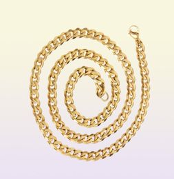 Colliers pendants pendentifs bijoux Wholale Hip Hop Womens Men Coldollac Cadenas Cubanas 18K Gold plaqué épais Chaîne de liaison cubaine Toirée 2363888