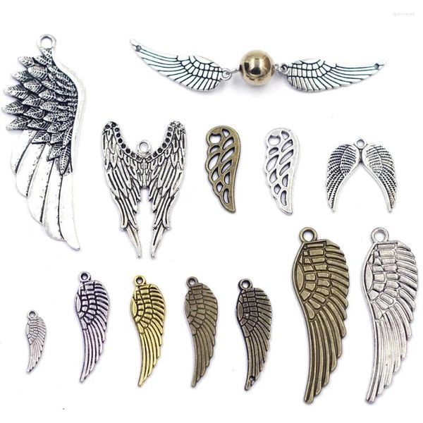 Pendentif Colliers Pendentifs Aile Oiseau Animal Angle Métal Argent Or Bronze Couleur Pour Charme Bijoux De Mode Accessoires De Bricolage