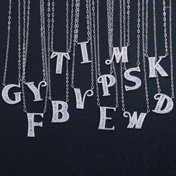 Pendentif Colliers Pera Simple Mode CZ 26 Lettre Alphabet Initiale Combinaison Libre Charme Collier Pour Femmes Bijoux Accessoires P003