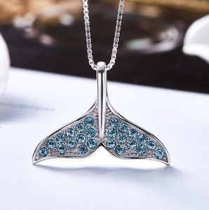 Pendentif Colliers Personnalité Design Créatif Zircon Queue De Baleine Collier Charme Exquis Bijoux Pour FemmesPendentif