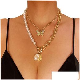 Pendentif Colliers Personnalité Perle Pierre Shell Collier Pour Les Femmes D'été Étoile Coeur Chaîne Ras Du Cou Bohème Bijoux Cadeau Drop Deliver Dh0D7