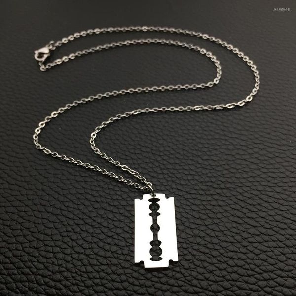 Pendentif Colliers Personnalité Rasoir Charme Collier Haute Qualité En Acier Inoxydable Poli Bijoux Pour Hommes Cadeau Pour Garçon Ami YP7028