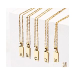 Hanger kettingen gepersonaliseerde alfabet ketting vrouwen goudplaat grote letters naam chokerketens hiphop sieraden dhs drop levering pe dhwax