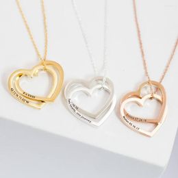 Collares colgantes Nombre personalizado en forma de corazón Collar personalizado Whisper Charm Hermana Mamá Regalo