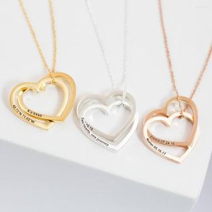 Collares colgantes Nombre personalizado en forma de corazón Collar personalizado Whisper Charm Hermana Mamá Regalo