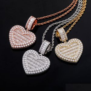 Colliers pendentifs Collier commémoratif personnalisé - Cadre en forme de coeur pour Pos Uni Souvenir Bijoux Cadeau Couples Drop Delivery Pendentif Dhrla