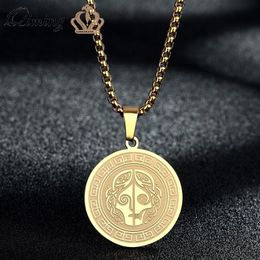 Pendentif Colliers Personnalisé Norse Pagan Déesse Hel Collier Pour Femmes En Acier Inoxydable Mythologie Bijoux Viking Amulette CollierPendentif