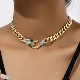 Anhänger Halsketten Personalisierte Schlange Männer Halskette Geformte Metallkette für Frauen Kragen Mesh Rot Hip Hop Cool Schmuck 231212