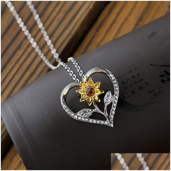 Collares colgantes personalizados eres mi sol sier sier oro girasol para mujeres mejores amigas perras collar de San Valentín entrega de caída je dhcku