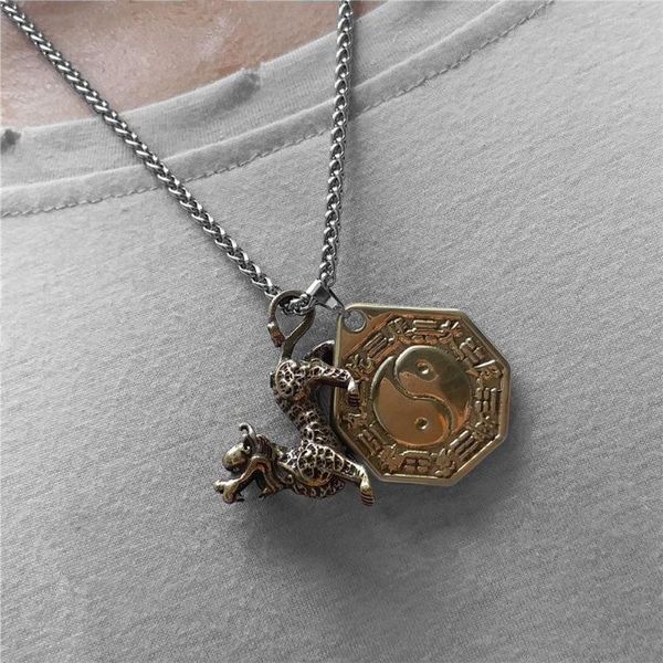 Pendentif Colliers Pixiu Collier Symbole Richesse Et Bonne Chance Charme Feng Shui Amulette Accessoires Hommes Femmes Yin Yang