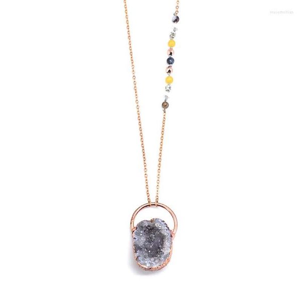 Colliers pendentif placage collier Druzy naturel livraison directe en gros