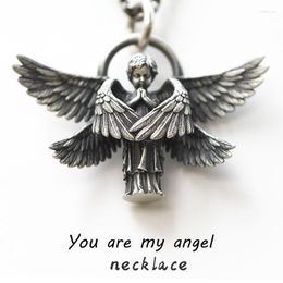 Collares colgantes POPACC Personalidad Collar de ángel de seis alas para hombres Mujeres Parejas Regalo creativo Día de San Valentín