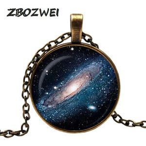 Colliers de pendentif populaires 2019 Galaxy Infinite Universe rétro Spirale nébule