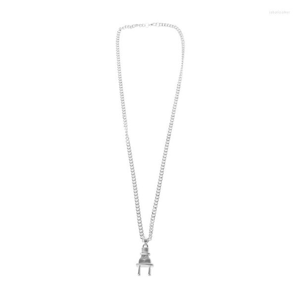 Pendentif Colliers Power Plug Forme Collier Bijoux De Mode Ras Du Cou