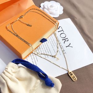 Kettingen met hanger Premium stijl sieraden Slotketting voortreffelijk Verguld Lange ketting Klassiek Populaire merkaccessoires Dames Exclusief cadeau X301