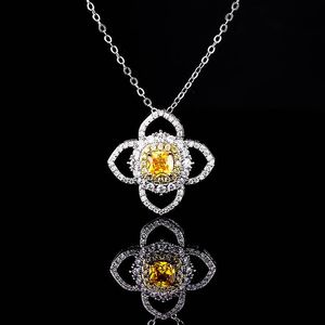 Pendentif Colliers Princesse De Mode Cristal Fleur Collier Fille Ras Du Cou Accessoires À La Mode Argent Plaqué Pour Les Femmes Bijoux Lumineux