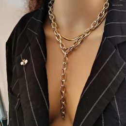 Pendentif Colliers Punk Gothic Chunky Collier Collier Collares Déclaration Hip Hop Rock Longue Chaîne Ensemble Femmes Hommes Steampunk Bijoux En Gros