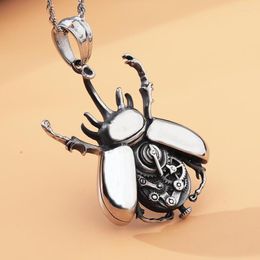 Pendentif Colliers Punk Hip Hop Vapeur Mécanique Insecte Collier Hommes Unique Cool En Acier Inoxydable Biker Bijoux Accessoires