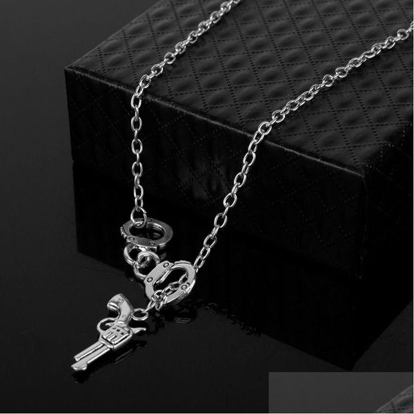 Pendentif Colliers Punk pendentif collier pour femmes homme coréen cou bijoux décoration en gros livraison directe bijoux colliers pendentif Dhz9T