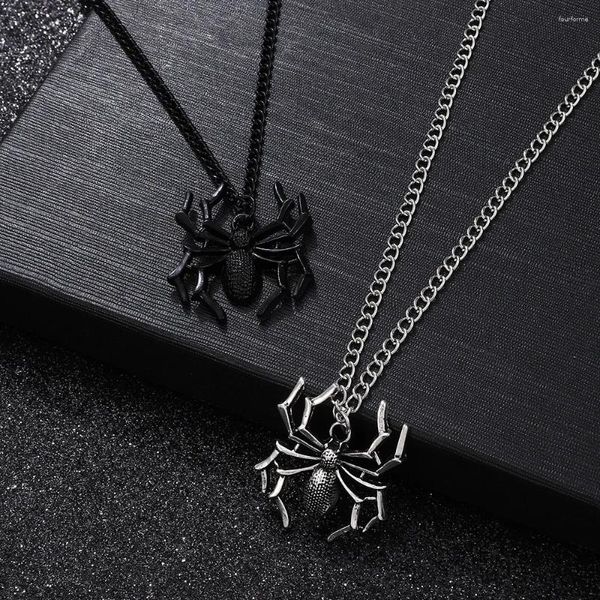 Pendentif Colliers Punk Spider Collier pour Femmes Hommes Vintage Simulé Insecte Charme Street Style Couker DIY Bijoux Cadeaux De Fête 2024