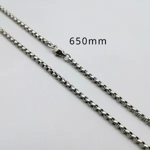 Hangertjeskettingen Puur titanium Box Chain ketting 3 mm Heren Unisex Niet-allergisch Huidverzorging Gezond Maat Compleet Lichtgewicht Anti 650 mm