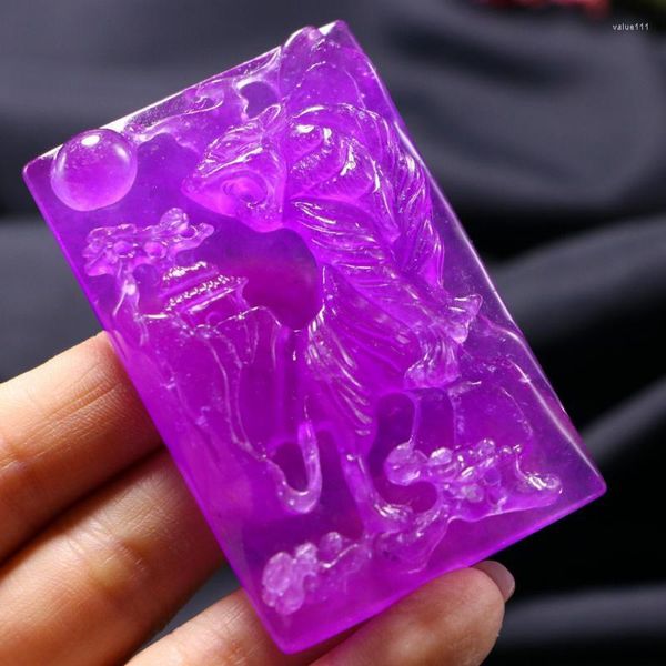 Pendentif Colliers Violet Jade Tigre Collier Hommes Femmes Haute Qualité A Myanmar Jadéite Avec Certificat Birmanie Jades Porte-Bonheur Amulettes