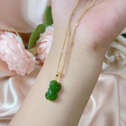 Hanger kettingen kwaliteit vakmanschap natuurlijk hetian jade pure nefriet pixiu ketting fijne sieraden accessoires