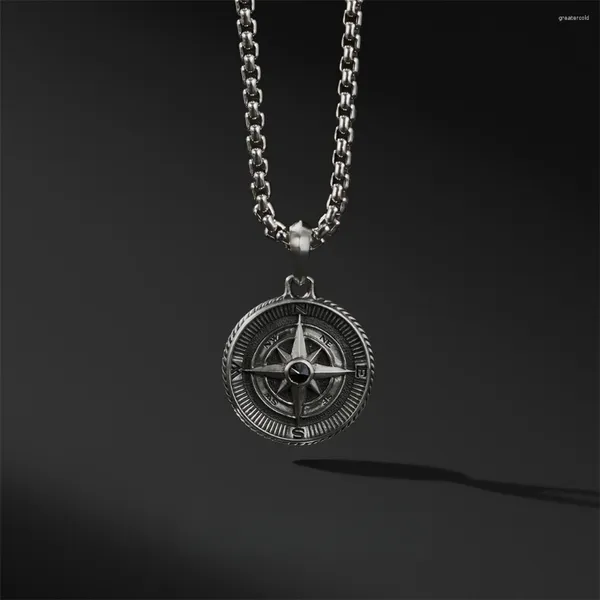 Pendentif Colliers Qualité Mode Médaille Collier Pirate Ship Compass Personnalisé Hommes Hip Hop Bijoux À La Mode