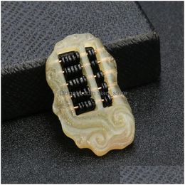 Pendentif Colliers Rams Corne Abacus Collier Ancien Calcateur Chinois Arithmétique Lucky Charms Pour DIY Porte-clés Bijoux Faisant Cadeaux D Dh9No