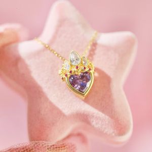 Pendentif Colliers Rapunzel Crown Charm Collier pour femmes filles plaqué or princesse mariage Geek bijoux accessoires cadeau 230915