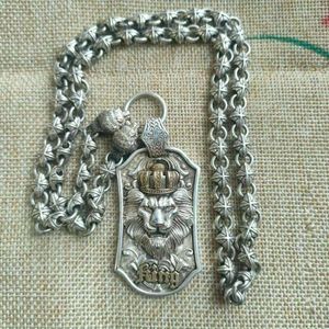 Colliers pendants rares chinois miao tibétain argenté collier à la main bijoux noble cadeau