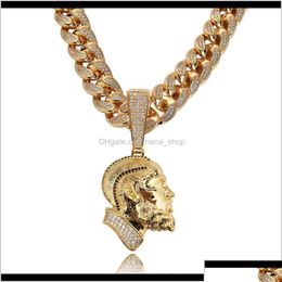 Pendentif Colliers Rdotidotp Nipsey Hussle Collier Cubain Avec Chaîne De Tennis Iced Out Bling Cubic Zirconia Sh Bdehome Ot04O