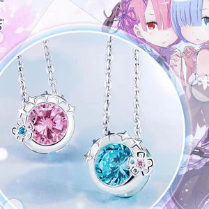 Hanger Kettingen Re Kara Hajimeru Isekai Seikatsu Lucky Stone Ketting S925 Sterling Zilver Ram Rem Kostuum Sieraden Verjaardagscadeau