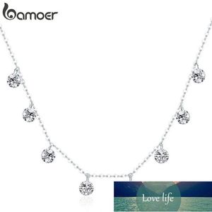 Pendentif colliers réel 925 argent Sterling éblouissant cubique Zircon rond cercle CZ pour les femmes bijoux en argent Sterling SCN299222o